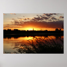 Lake Sunset Landscape Photo Natuur Wall Poster