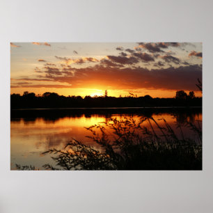 Lake Sunset Landscape Photo Natuur Wall Poster