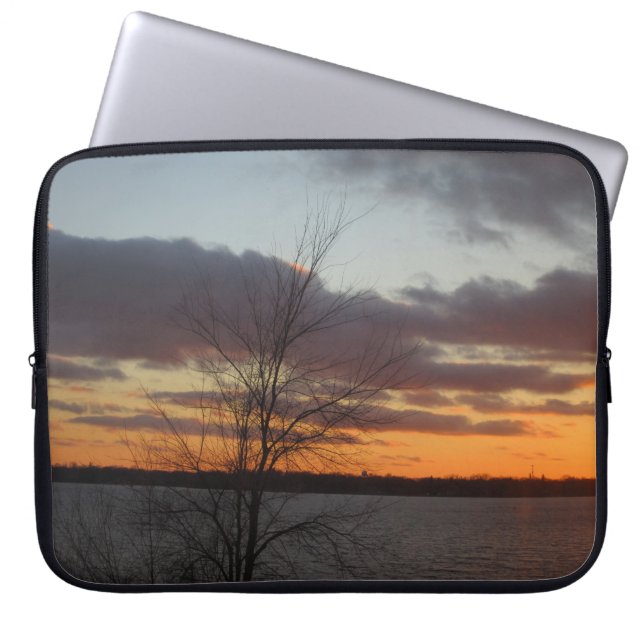 Lake Sunset-laptophoes Laptop Sleeve (Voorkant)