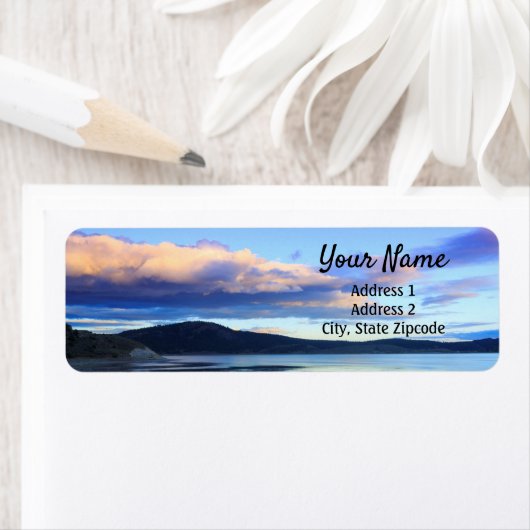 Lake Sunset Return Label (Insitu)