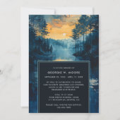 Lake Sunset Schilderij Begrafenis Viering van het Kaart (Voorkant)
