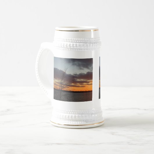 Lake Sunset Stein Bierpul (Voorkant links)