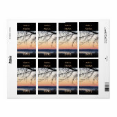 Lake Sunset Wijn Label (Full Sheet)