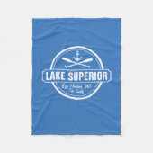 Lake Superior, aangepaste stad, naam, anker, pedde Fleece Deken (Voorkant)
