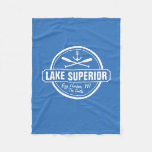 Lake Superior, aangepaste stad, naam, anker, pedde Fleece Deken