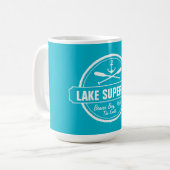 Lake Superior, aangepaste stad, naam, anker, pedde Koffiemok (Voorkant links)
