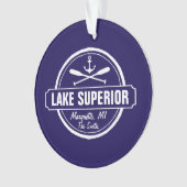Lake Superior, aangepaste stad, naam, anker, pedde Ornament (voorkant)