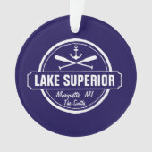 Lake Superior, aangepaste stad, naam, anker, pedde Ornament (voorkant)