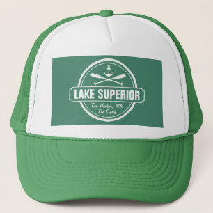 Lake Superior, aangepaste stad, naam, anker, pedde Trucker Pet