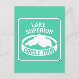 Lake Superior Circle Tour, Traffic Sign, VS Briefkaart