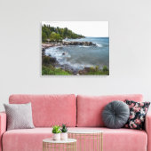 Lake Superior Coastline Canvas Print (Insitu (Woonkamer))