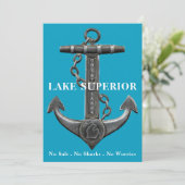 Lake Superior Great Lake State Kaart (Staand voorkant)