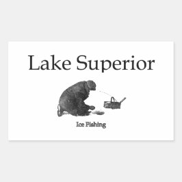 Lake Superior Ice Gevist Rechthoekige Sticker