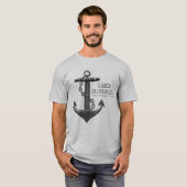 Lake SUPERIOR noodlijdend nautisch piratenanker T-shirt (Voorkant volledig)