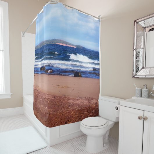 Lake Superior Shoreline Douchegordijn (In situ)