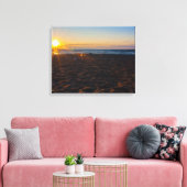 Lake Superior Sunset, Ontonagon, Michigan Canvas Afdruk (Insitu (Woonkamer))