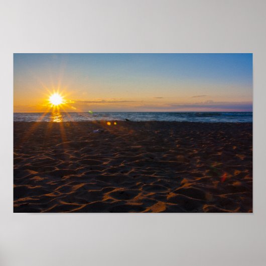 Lake Superior Sunset, Ontonagon, Michigan Poster (Voorkant)