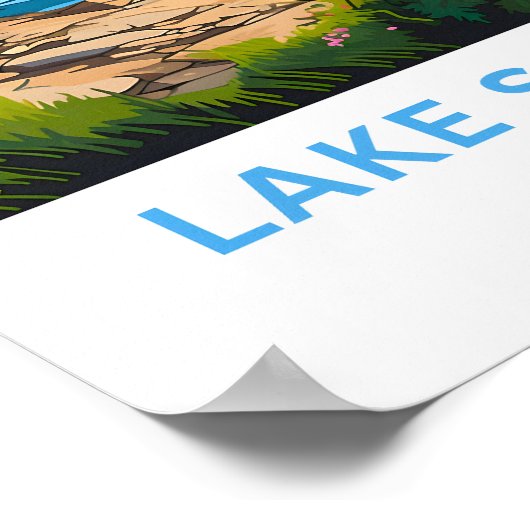 Lake Superior Verenigde Staten Reisprint Poster (Hoek)