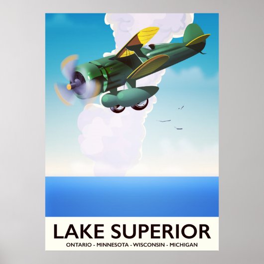 Lake Superior vintage reizenposter Poster (Voorkant)