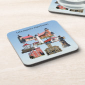 Lake Superior vuurtorens coaster Bier Onderzetter (Linkerzijde)
