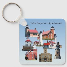 Lake Superior Vuurtorens metalen sleutelhanger