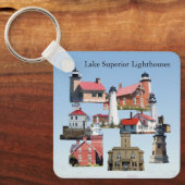 Lake Superior Vuurtorens metalen sleutelhanger (Voorkant)