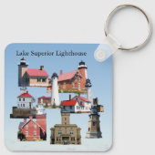 Lake Superior Vuurtorens metalen sleutelhanger (Achterkant)