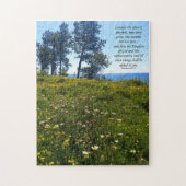 Lake Superior Wildbloemen met de Schrift Legpuzzel (Verticaal)