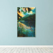 Lake Sutherland, nieuwe Port Angeles, WA Canvas Afdruk (Insitu (Houten vloer))