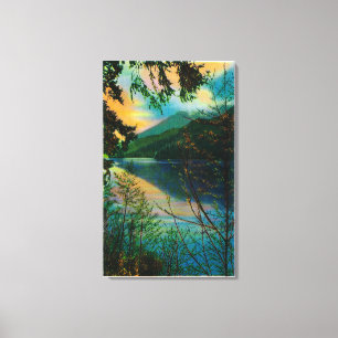 Lake Sutherland, nieuwe Port Angeles, WA Canvas Afdruk