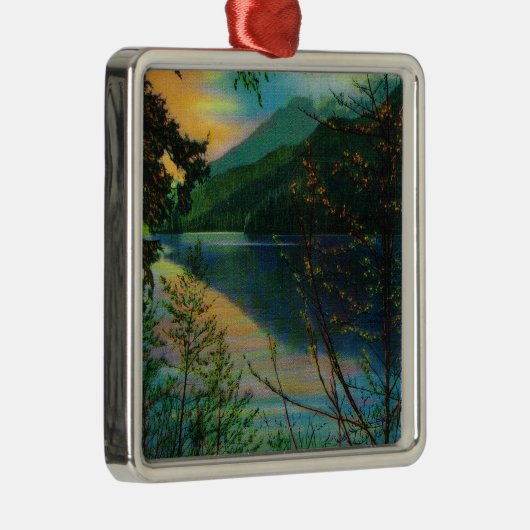 Lake Sutherland, nieuwe Port Angeles, WA Metalen Ornament (Rechts)