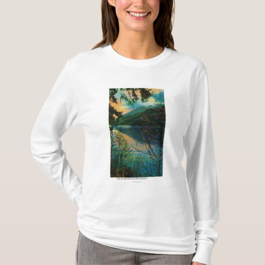 Lake Sutherland, nieuwe Port Angeles, WA T-shirt (Voorkant)