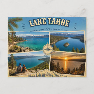 Lake Tahoe Ansichtkaart Feestdagenkaart