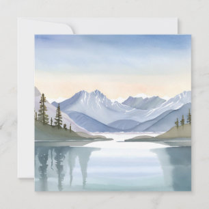 Lake Tahoe   Aquarel Berg Californië Nevada Kaart