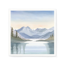 Lake Tahoe | Aquarel Berglandschap