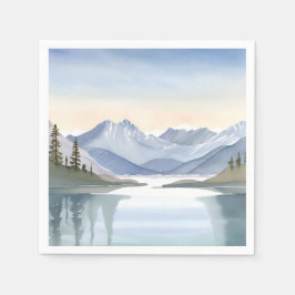 Lake Tahoe | Aquarel Berglandschap Servet