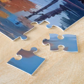 Lake Tahoe Autumn | Fall Foliage Mountain Painting Legpuzzel (Zijkant)