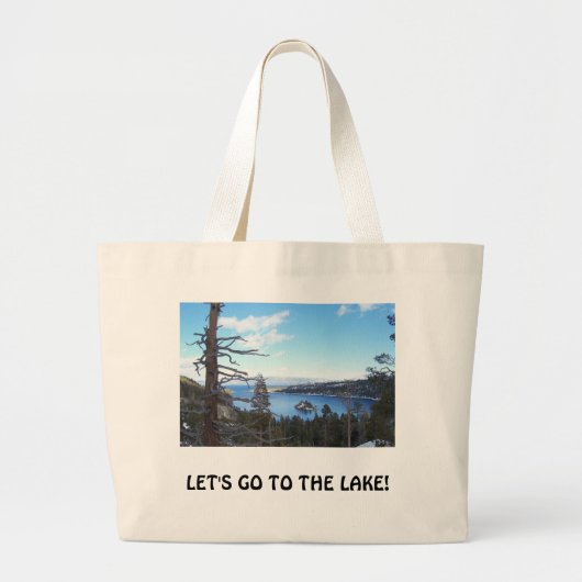 Lake Tahoe Beach Bag Grote Tote Bag (Voorkant)