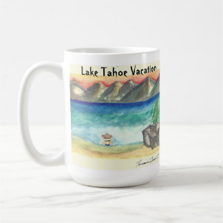 Lake Tahoe Beach Scene - door Taramin Lourie Koffiemok