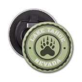 Lake Tahoe Beer Paw Nevada Button Flesopener