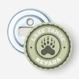 Lake Tahoe Beer Paw Nevada Button Flesopener