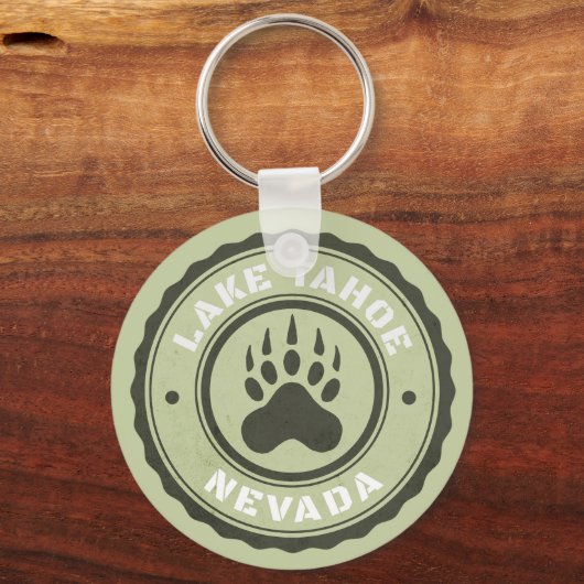 Lake Tahoe Beer Paw Nevada Sleutelhanger (Voorkant)