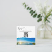 Lake Tahoe Bestemming RSVP QR Code Kaart (Staand voorkant)