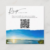 Lake Tahoe Bestemming RSVP QR Code Kaart (Voorkant)