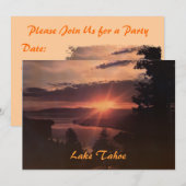 Lake Tahoe bij Sunrise Party Invitation Kaart (Voorkant / Achterkant)