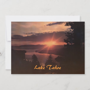 Lake Tahoe bij Sunrise Party Invitation Kaart