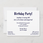 Lake Tahoe Birthday Party! Kaart (Achterkant)