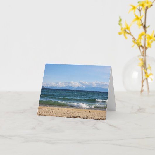 Lake Tahoe - blanco kaart met binnenkant (Gele Bloem)