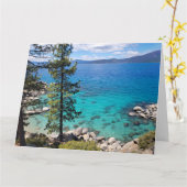 Lake Tahoe Blauw Groen Water Kaart (Gele Bloem)