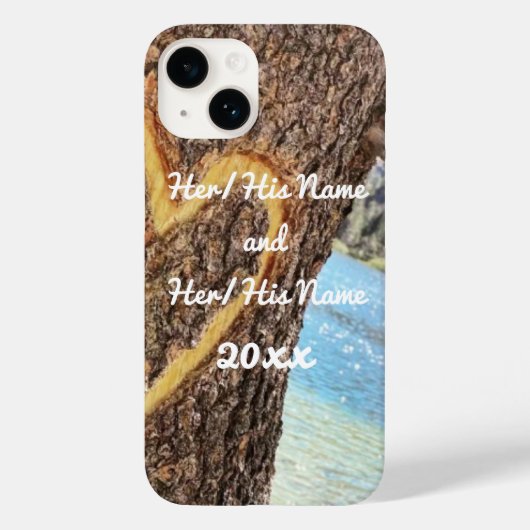 Lake Tahoe Blue Water Tree Heart Love Case-Mate iPhone Case (Achterkant)
